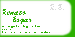 renato bogar business card